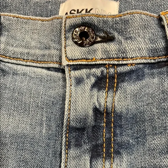 ASKK NY Blue Cropped Straight Leg Jeans size 8 - Picture 3 of 14